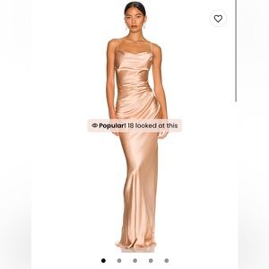 Shona Joy La Lune Lace Back Maxi Dress in Desert Rose